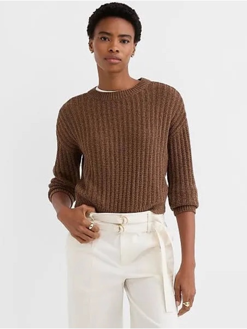 LOFT Ribbed Relaxed Sweater